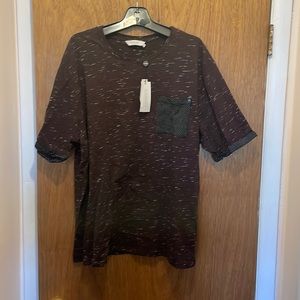 Elevenparis mens dark burgundy t-shirt size 2XL new with tags